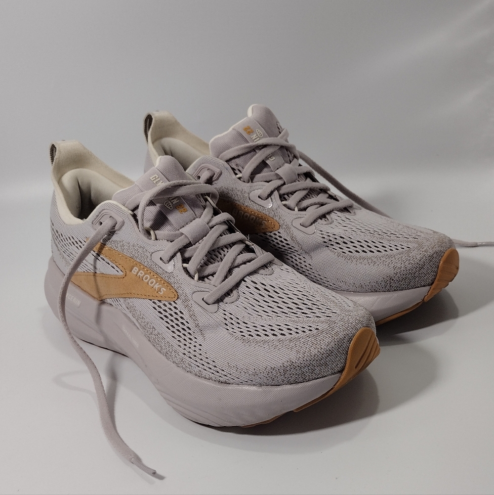 Brooks Women's Athletic Running Shoes Taupe with Tan Accents